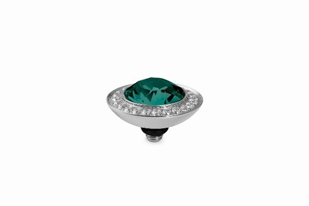 Qudo Silver Topper Tondo Deluxe 13mm - Emerald